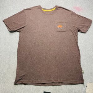 Howler Brothers Brown Short Sleeve Pocket Tee with Yellow Accent